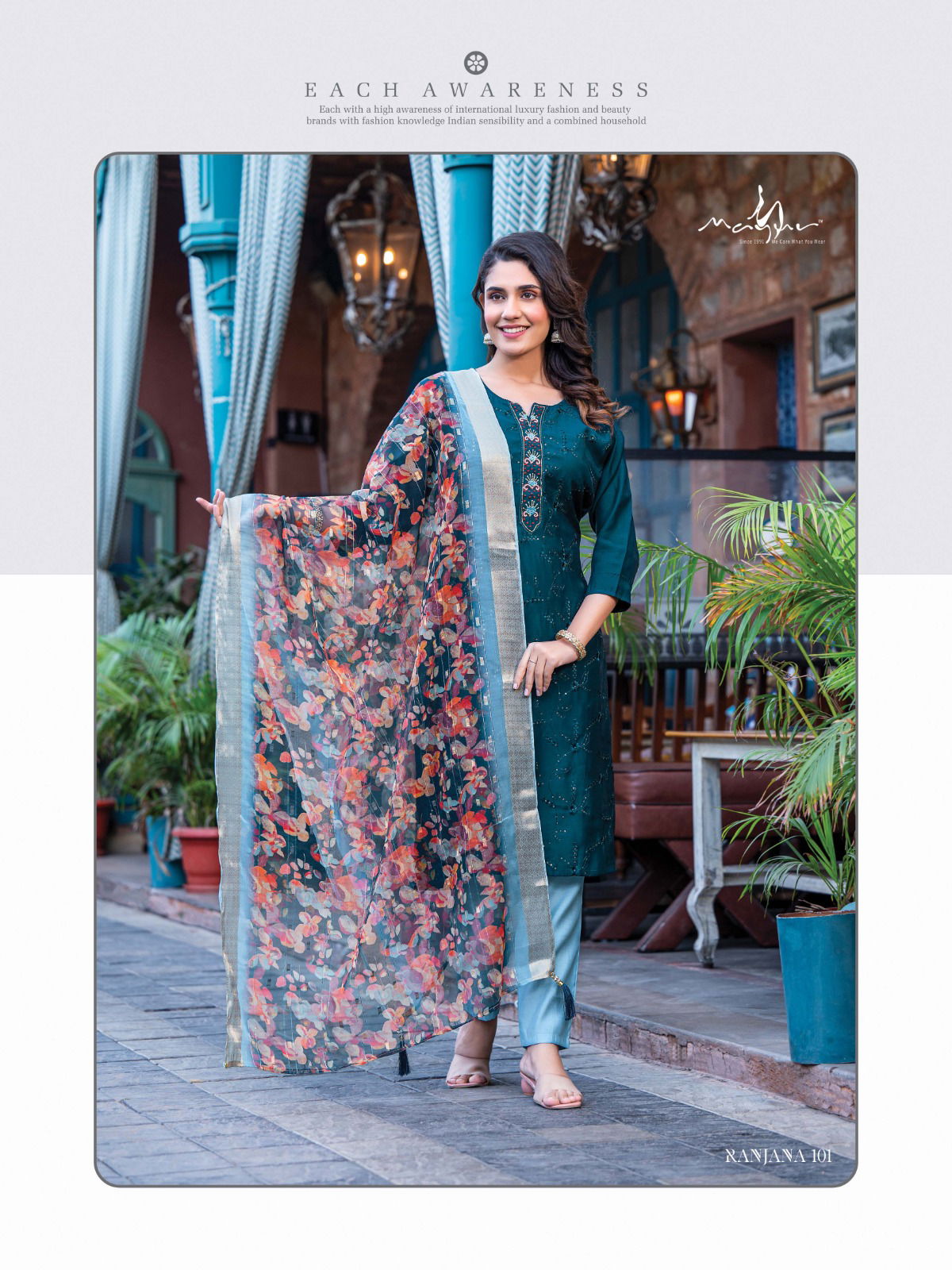 Ranjana By Mayur Kurti With Bottom Dupatta Wholesale Clothing Distributors In India